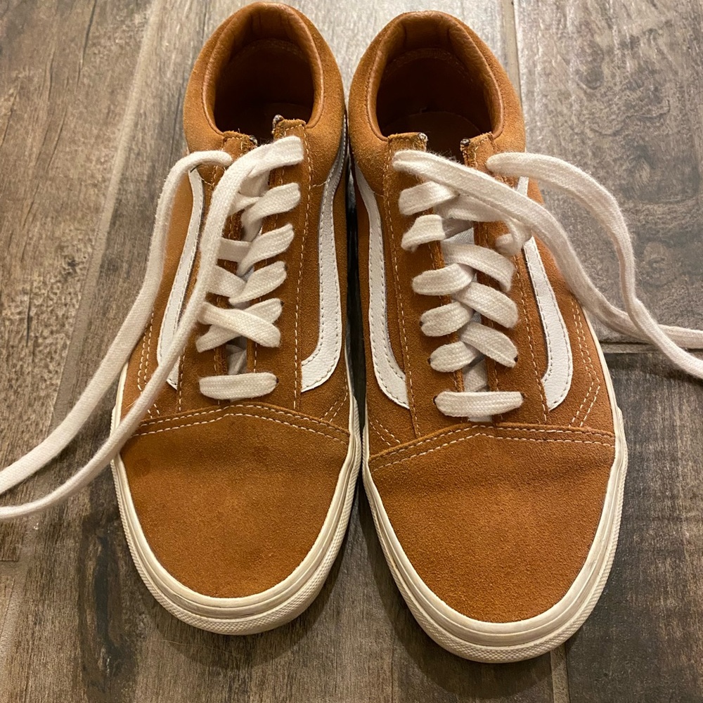 Womens camel colored Vans